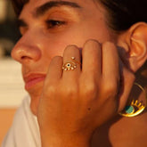 Bague dorée avec petit oeil